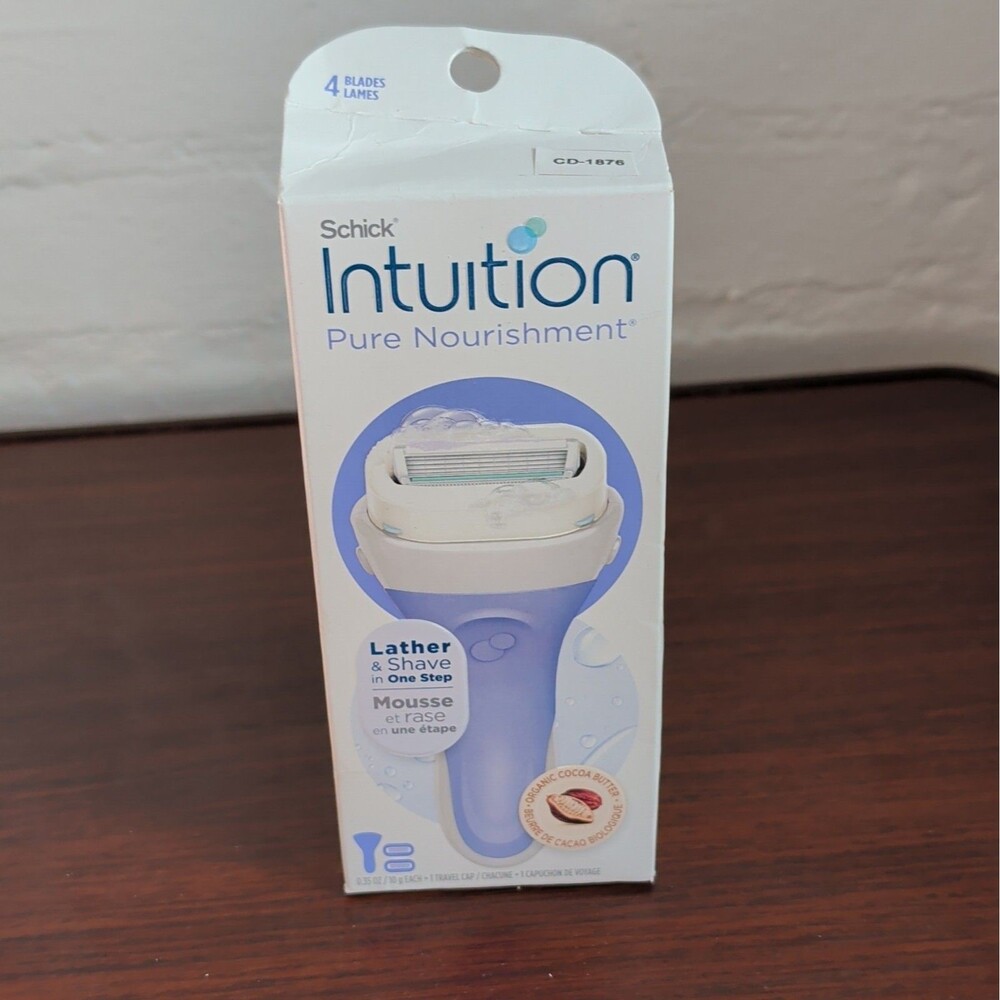 Schick Intuition Pure Nourishment Cartridge Razor 4-Blade Purple CD-1876